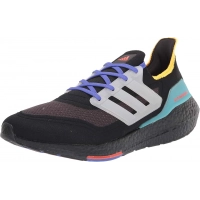 Кроссовки Adidas Ultra Boost черные с желтым и синим